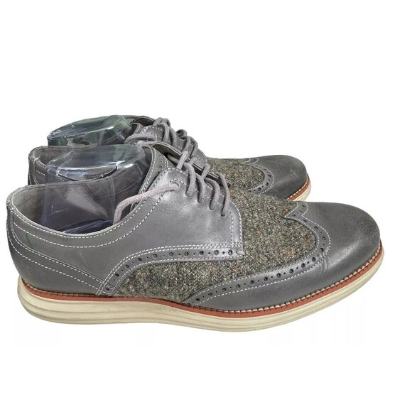 Cole Haan Original Grand C30348 Men's Sneaker Gray Leather Wingtip Oxford9.5